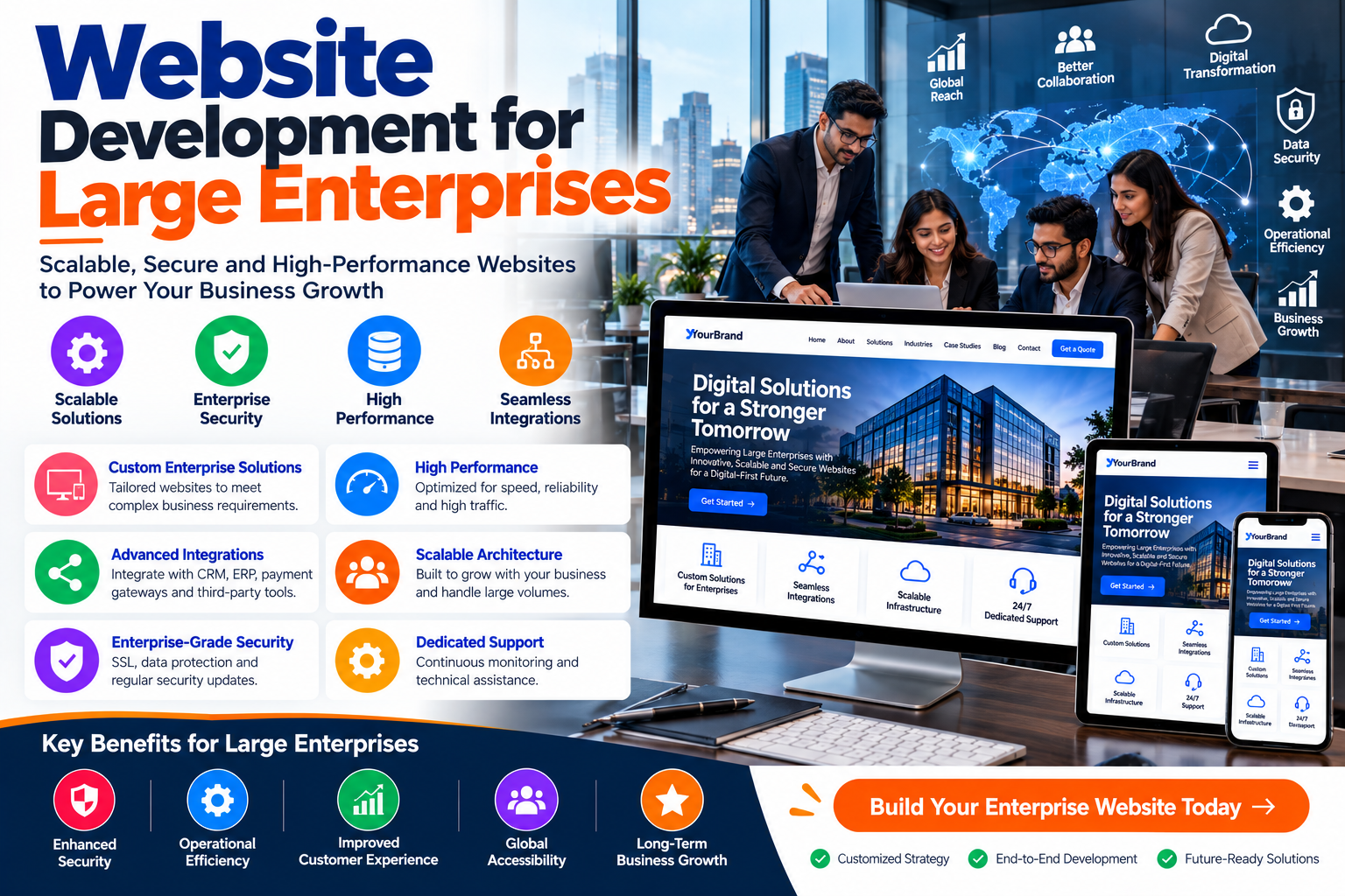Website Development for Large Enterprises: Building Secure, Scalable, and High-Performance Digital Platforms