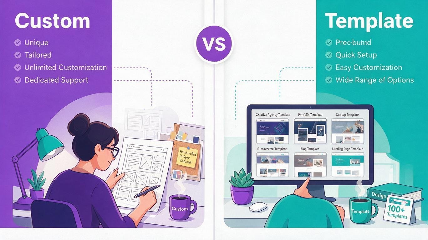 Custom Website vs Template Website: Pros & Cons